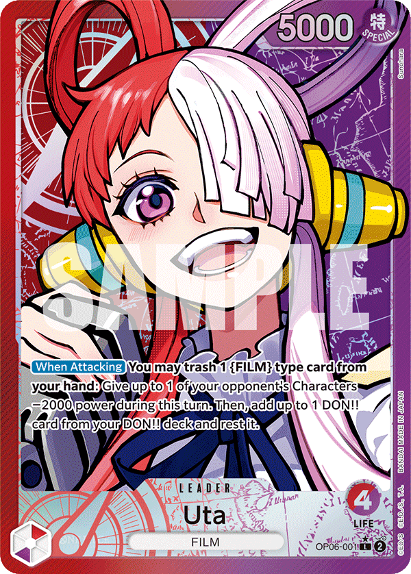 Uta ST08-002 SR Premium Card - One Piece Card Game Japanese Edition Full Art