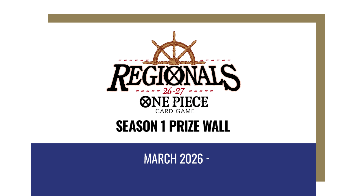 Championship 26-27 Regionals Season 1 Side Event Prize Wall