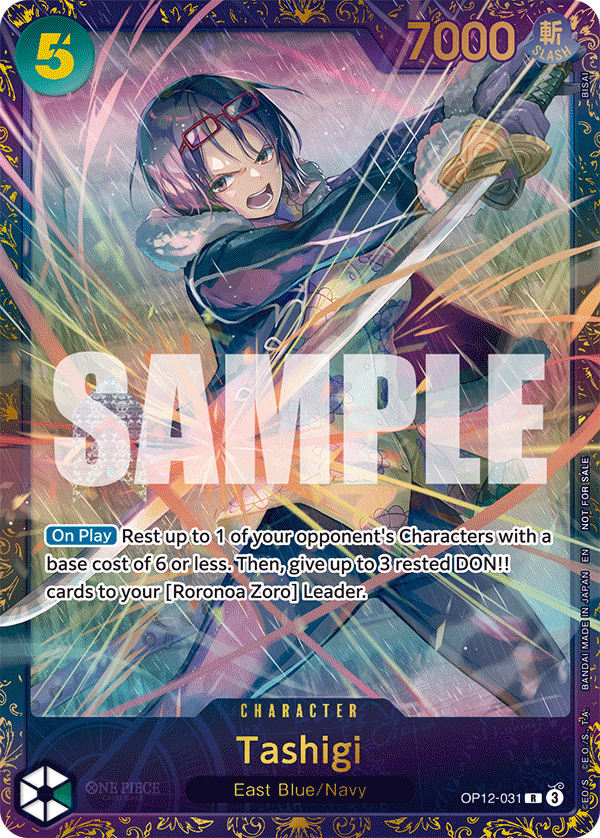 Treasure Cup November 2025 Alt-Art Card OP12-031 Tashigi