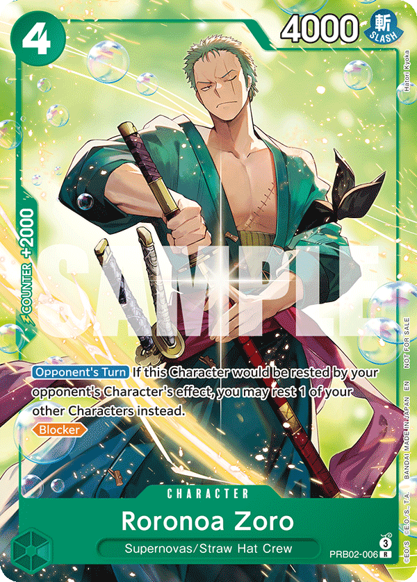 Card image of PRB02-006 Roronoa Zoro