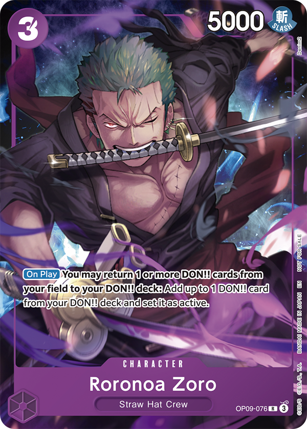 Card image of OP09-076 Roronoa Zoroi