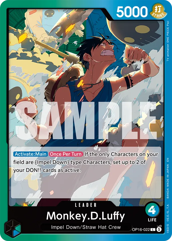 Card image of OP16-022 Monkey.D.Luffyの詳細を表示する