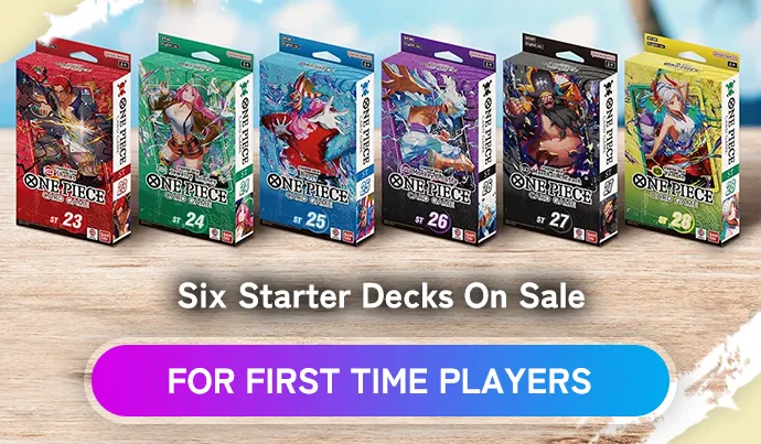 Six Starter Decks On Sale. FOR FIRST TIME PLAYERS