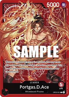 Card image of OP03-001 Portgas.D.Ace