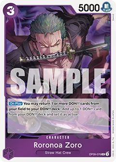 Card image of OP09-076 Roronoa Zoro