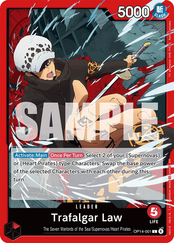 Card image of OP14-001 Trafalgar Law
