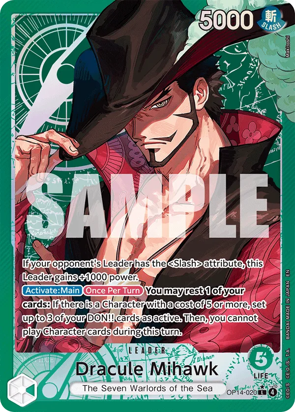 Card image of OP14-020 Dracule Mihawk