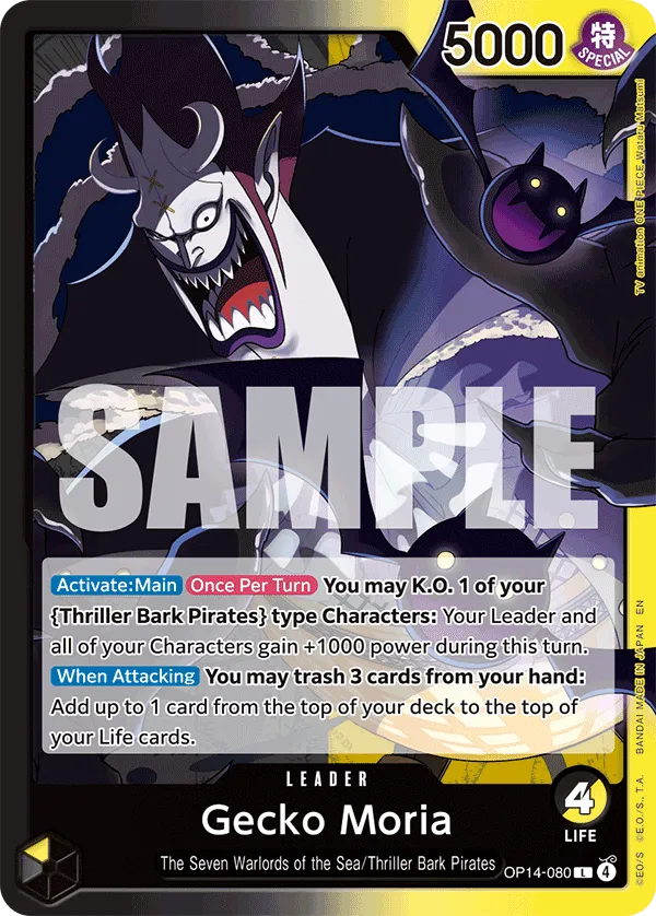 Card image of OP14-080 Gecko Moria