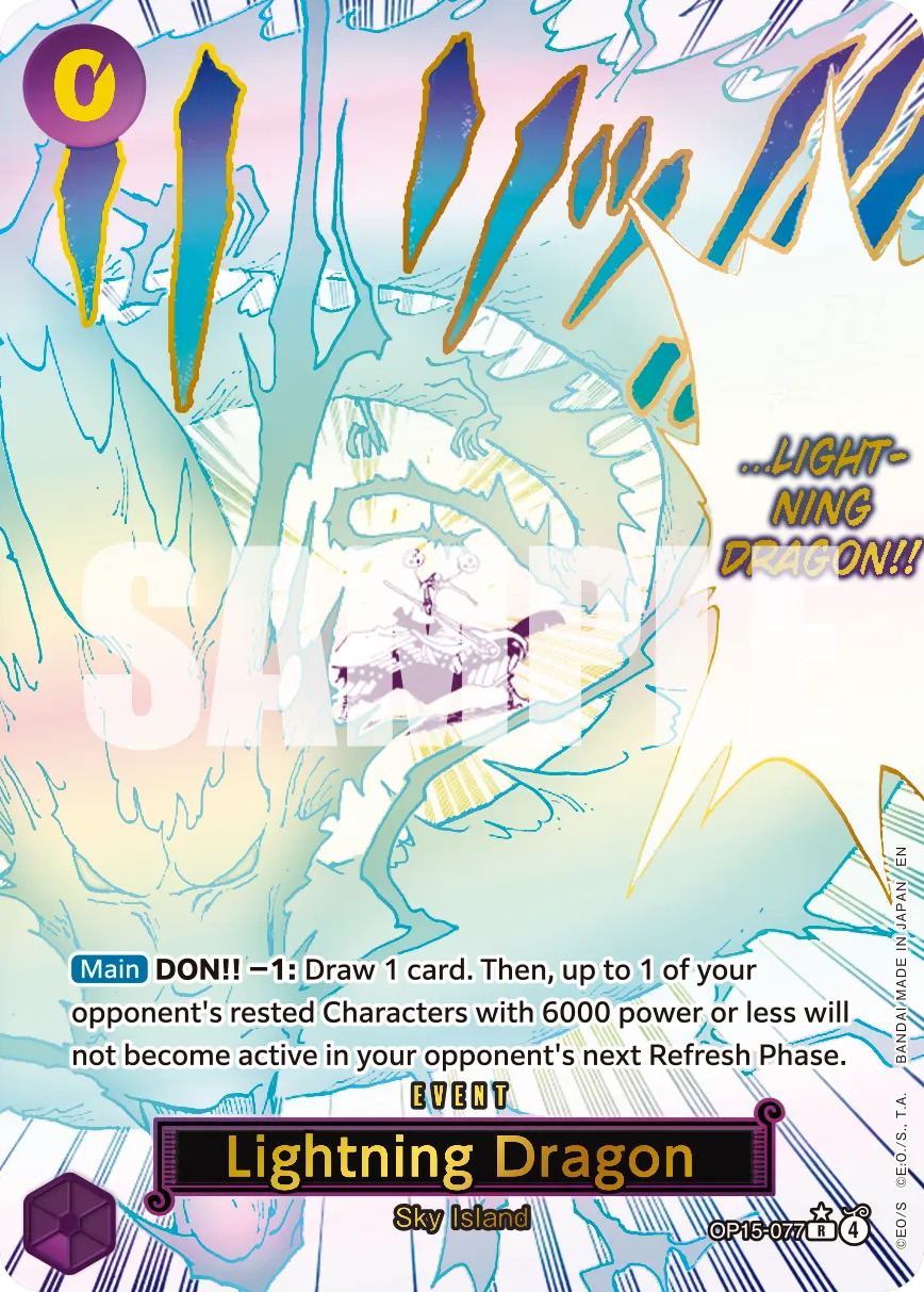 Card image of OP15-077 Lightning Dragon Alt-Art Version