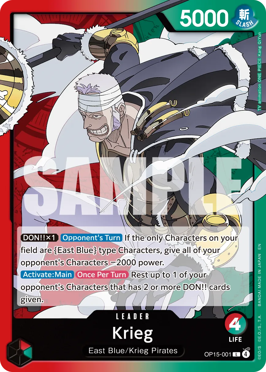 Card image of OP15-001 Krieg