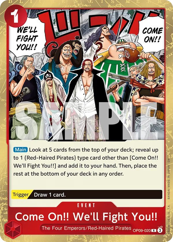 Card image of OP09-020 Come On!! We'll Fight You!! Normal Version